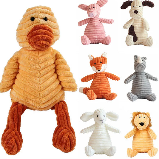 Corduroy Squeaky Dog Chew Toys